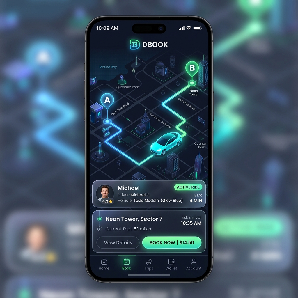 DBOOK Customer App UI Screenshot